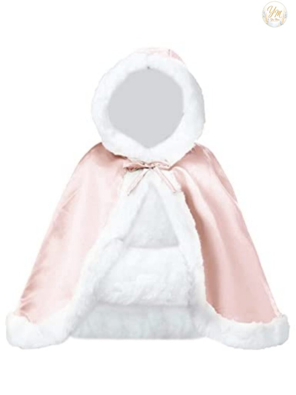 Reversible Hooded Cape Cloak with Fur Trim Free Hand Muff Winter Wedding